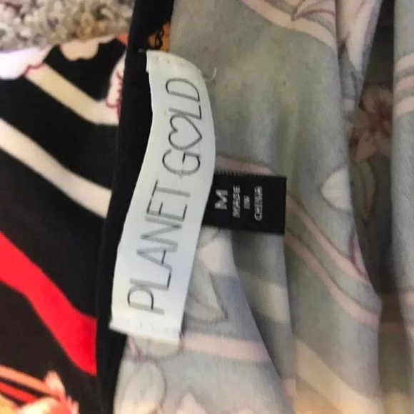 Planet Gold Floral Prints Very Stretchy Body con Wrap Dress Women Size M - Picture 4 of 7